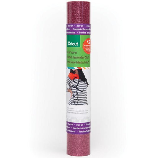 Cricut Iron On Glitter Pink 12 in. x 19 in. Decorative Heat Transfer Film - Hobby & Crafts