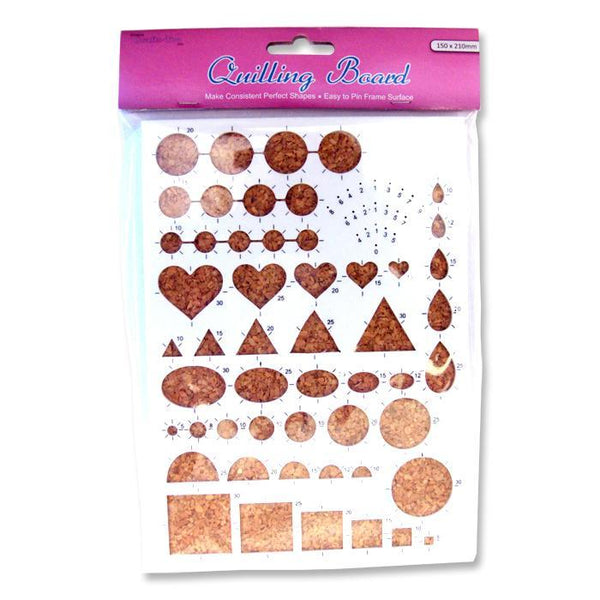 Crafts Too Assorted Shapes Quilling Board For Craft Decorations 21 cm - Hobby & Crafts