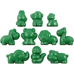 10 x Zoo Animals Casting Moulds Sandy Clay Assorted Plastic Modelling Moulding