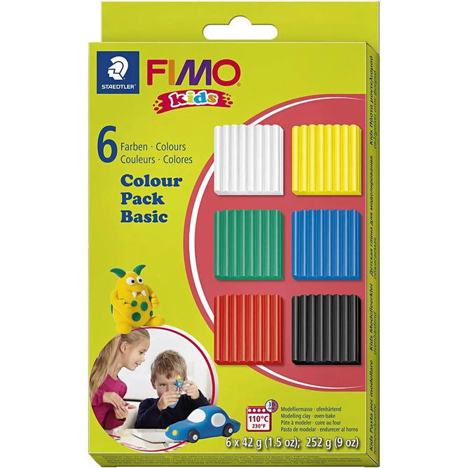Fimo Kids Clay Oven Hardening Assorted Colours Modelling Christmas Crafts 42g