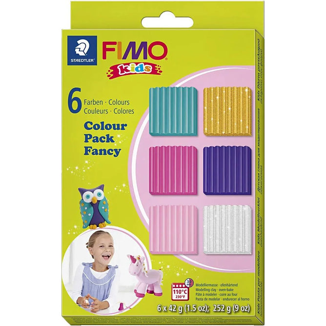Fimo Kids Clay Oven Hardening Assorted Colours Modelling Christmas Crafts 42g