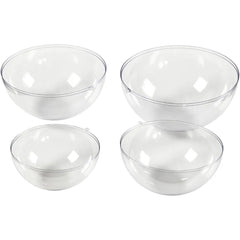 Concrete Mould Transparent Plastic Bowls 4 Different Sizes 13.6+15.6+18 Cm Creative Craft