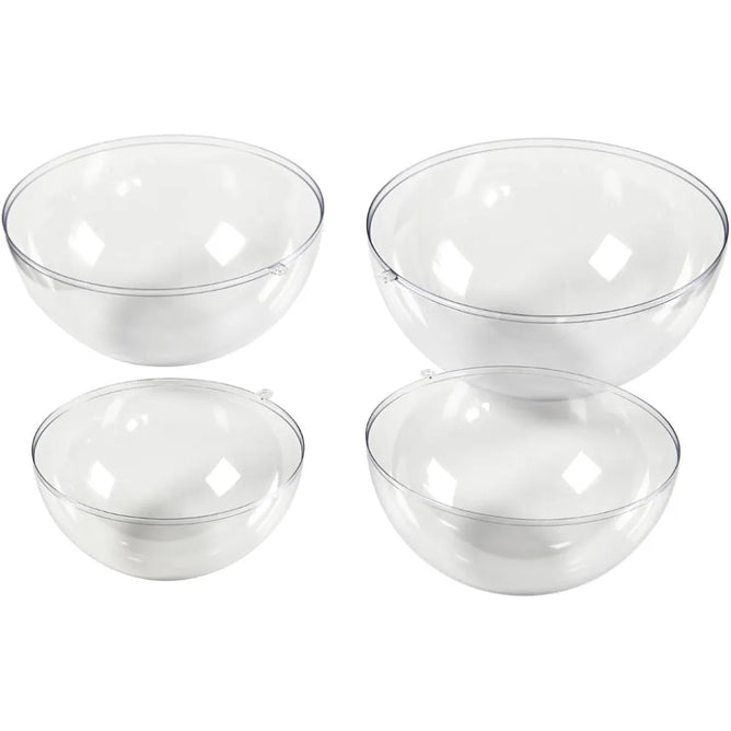 Concrete Mould Transparent Plastic Bowls 4 Different Sizes 13.6+15.6+18 Cm Creative Craft