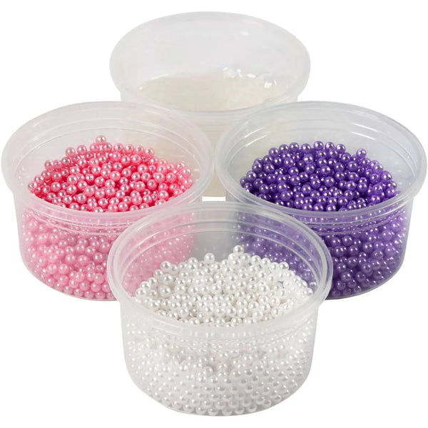 3 Pearl Clay Modelling Compound Plastic Beads Christmas Craft 25g