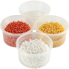 3 Pearl Clay Modelling Compound Plastic Beads Christmas Craft 25g
