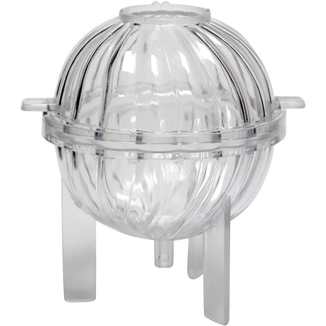 Durable Plastic Candle Mould Size H: 70mm Wick Size 21 - Spiral Spherical