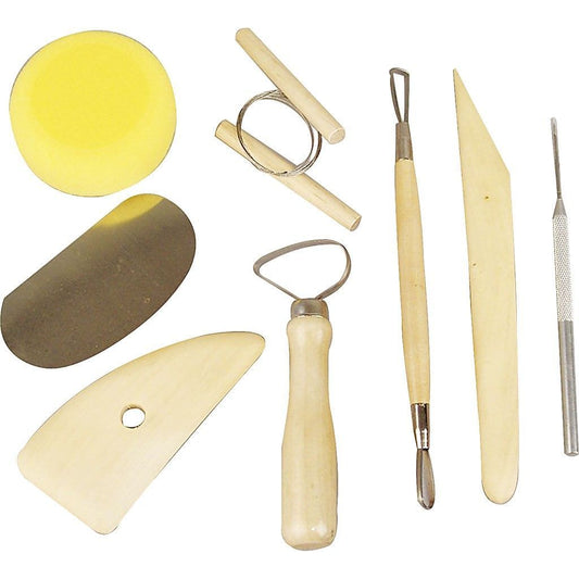 8 x Assorted Basic Tools Kit For Pottery Modelling Clay Crafts - Home - Crafts