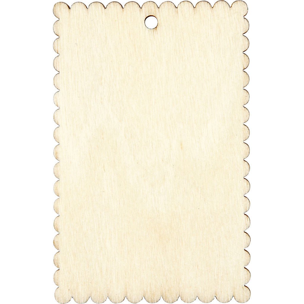 8 x Light Wood Wavy Edge Signs With Hole Hanging Decoration Crafts 8x5.2x0.3 cm - Home - Crafts