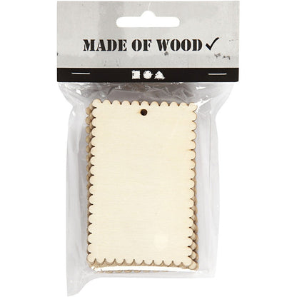 8 x Light Wood Wavy Edge Signs With Hole Hanging Decoration Crafts 8x5.2x0.3 cm - Home - Crafts