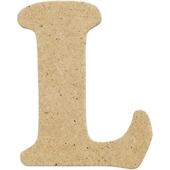 10 x Pre Punched MDF Wooden Letter 4 cm - Initial L - Hobby & Crafts