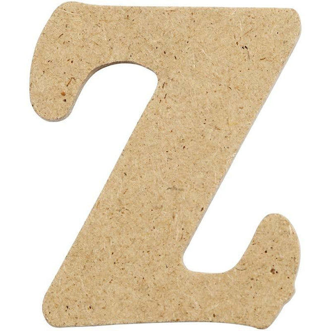 10 x Pre Punched MDF Wooden Letter 4 cm - Initial Z - Hobby & Crafts