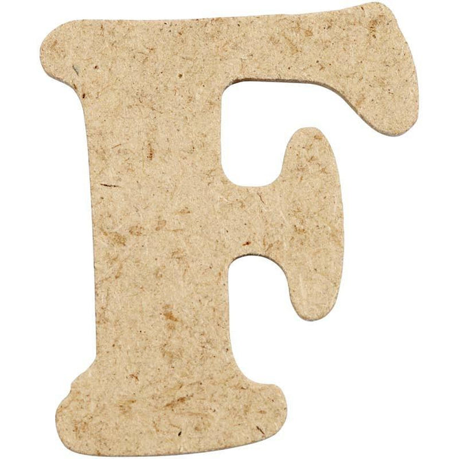 10 x Pre Punched MDF Wooden Letter 4 cm - Initial F - Hobby & Crafts