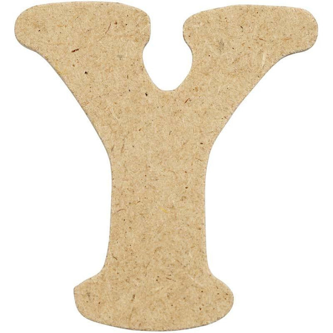 10 x Pre Punched MDF Wooden Letter 4 cm - Initial Y - Hobby & Crafts