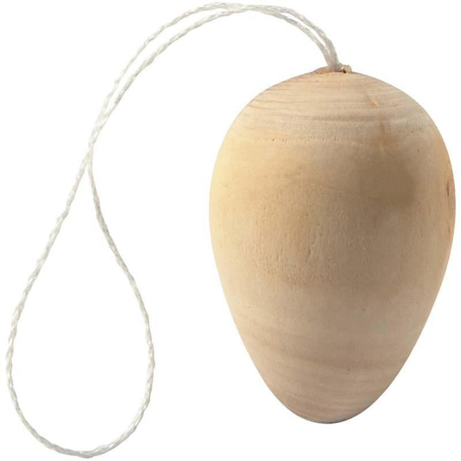 Wooden Egg With String Excellent Quality Decoration Craft - Hobby & Crafts