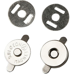 5 Sets Of Round Magnetic Clasp Pair Closure Bag 18mm Buttons Snap Close Sewing Craft - Hobby & Crafts