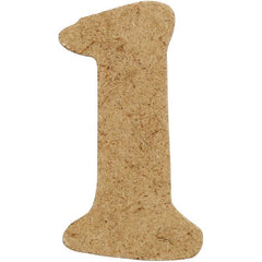 10 x Pre Punched MDF Wooden Number 4 cm - Digit 1 - Hobby & Crafts