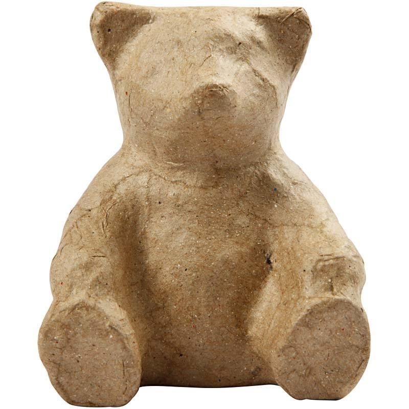 8cm Teddy Bear Sitting Animal Shaped Craft Paper Mache Make Your Own Decoration Model Art - Home - Crafts