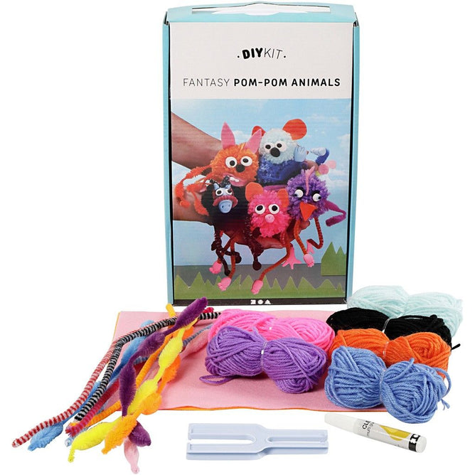Assorted Colours Yarn DIY Material Kit For Pompom Animals Making Creative crafts - Hobby & Crafts