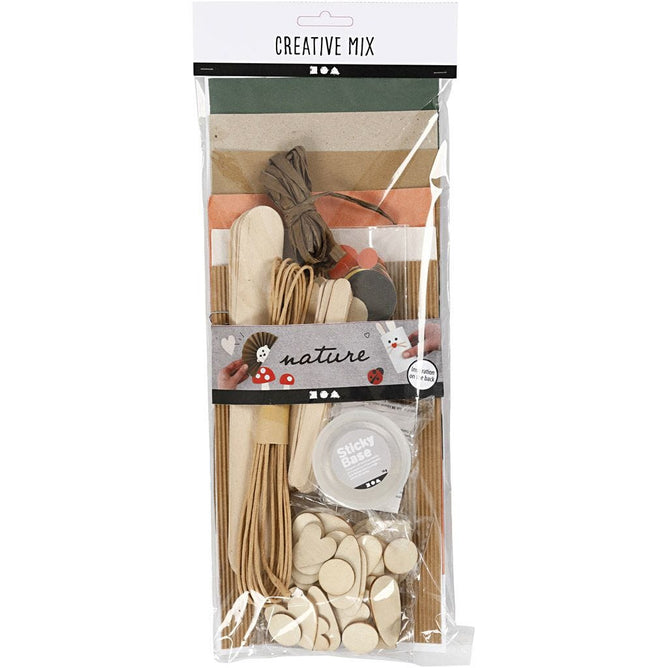 Crafting Assortment Kit Confetti String Cardboard Mosaics Ice Lolly Sticks