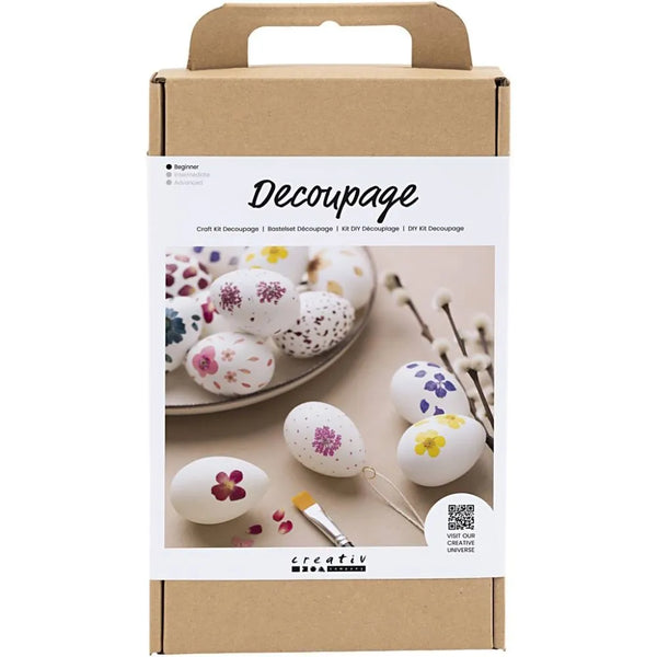 Easter Egg Decoupage Dried Pressed Flowers Craft Kit | Ornaments Hangings Holiday Creative Fun Art Decorate