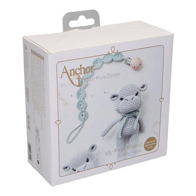 Crochet Kit Amigurumi Baby Hippo Pure Cotton | Medium Skilled