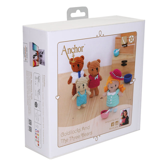 Crochet Kit Amigurumis Goldilocks & The Three Bears Creativa | Medium Skill