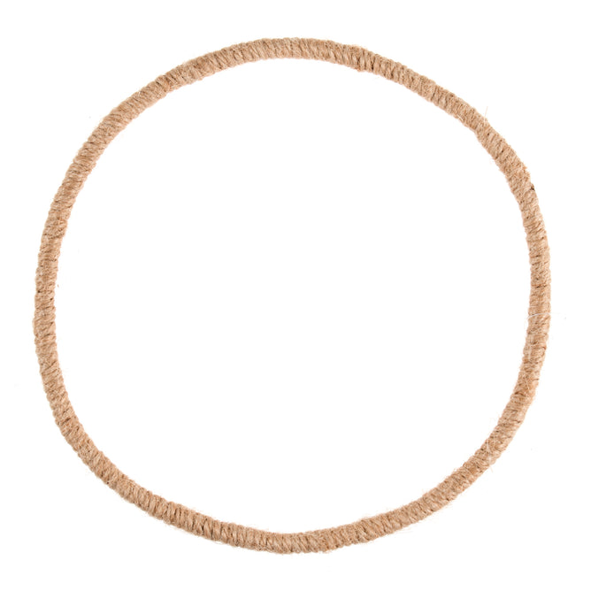 Jute Wrapped Wire Hoop Wreath Base Macramé Home Decoration Crafts - Select Size