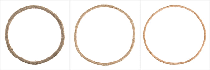 Jute Wrapped Wire Hoop Wreath Base Macramé Home Decoration Crafts - Select Size