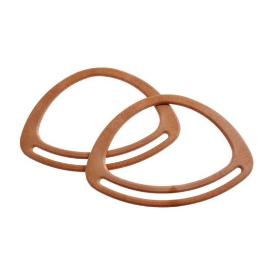 Pair Of Pear Bag Handle For Bag Making 7inch - Light Brown - Hobby & Crafts