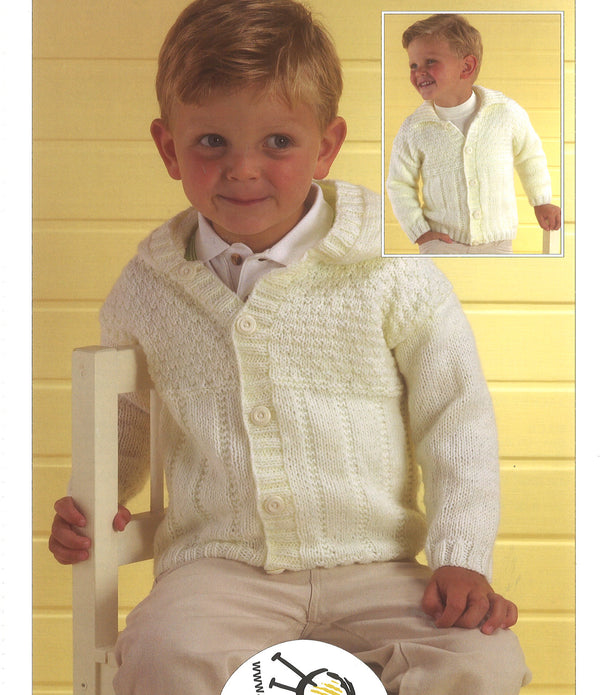 Double Knitting Crocheting Pattern Jacket 0 To 2 Years 41-56 cm 16-22 inches - Hobby & Crafts