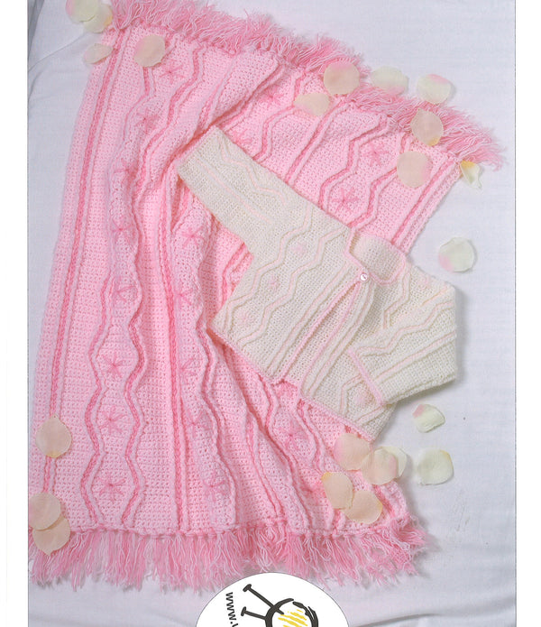 4 Ply Knitting Pattern Jacket Pram Blanket 0 - 2 Years 41-56 cm 16-22 inches - Hobby & Crafts