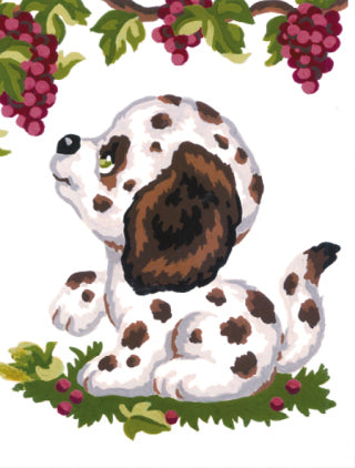 Collection d'Art Printed Needlepoint Tapestry Canvas Kit Needlecraft 14x18cm - Dalmatian Puppy