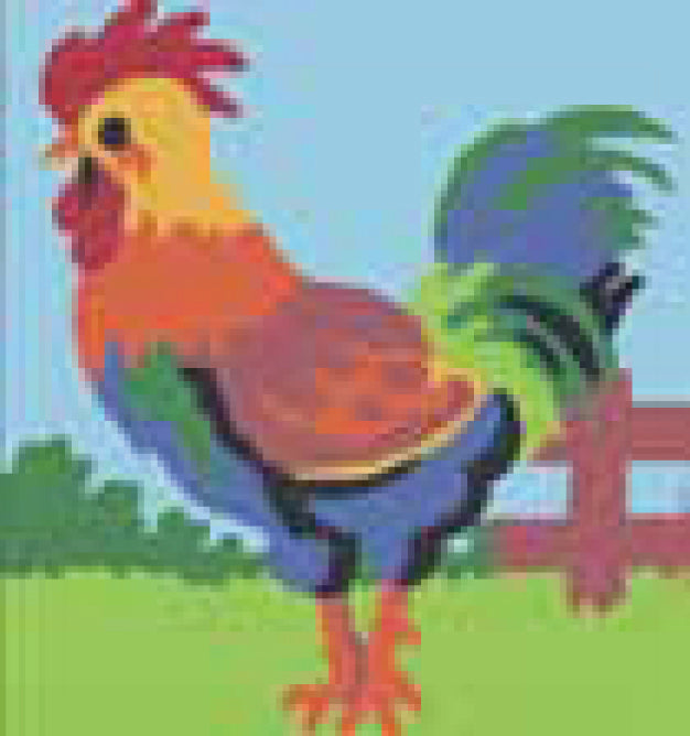 Collection d'Art Printed Needlepoint Tapestry Canvas Kit Needlecraft 20x20cm - Rooster