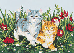 Collection d'Art Printed Needlepoint Tapestry Canvas Needlecraft 30x40cm - Playful Kittens