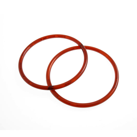 Pair Of Round Shaped Bag Handle For Bag Making 13cm - Amber - Hobby & Crafts