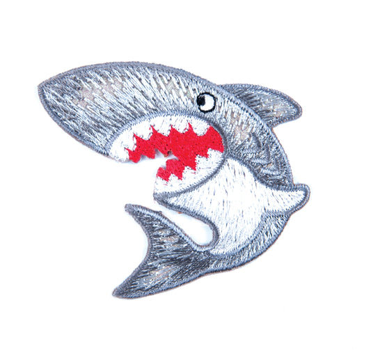 Sew On Motifs Lace Jeans Dresses Garments Appliques Patches 5.3 cm -Grey Shark - Hobby & Crafts