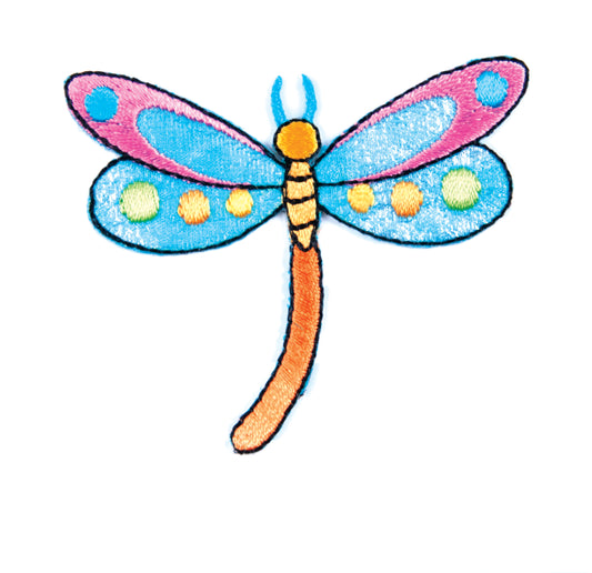 Sew On Motifs Lace Jeans Dresses Garments Appliques Patches 5.5 cm -Dragonfly - Hobby & Crafts