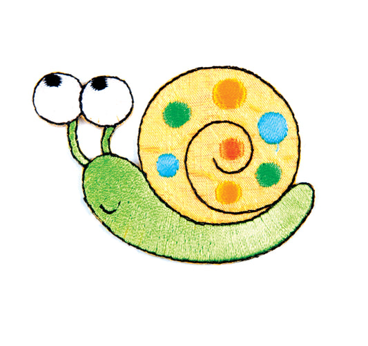 Sew On Motifs Lace Jeans Dresses Garments Appliques Patches 4.8 cm -Spotty Snail - Hobby & Crafts