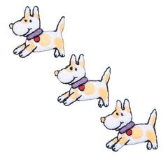 Sew On Motifs Lace Jeans Dresses Garments Appliques Patches 2.4 cm -Three Dogs - Hobby & Crafts