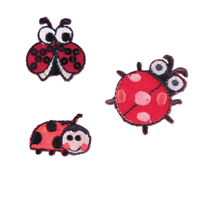 Sew On Motifs Lace Jeans Dresses Garment Applique Patches 3.1cm -Three Ladybirds - Hobby & Crafts