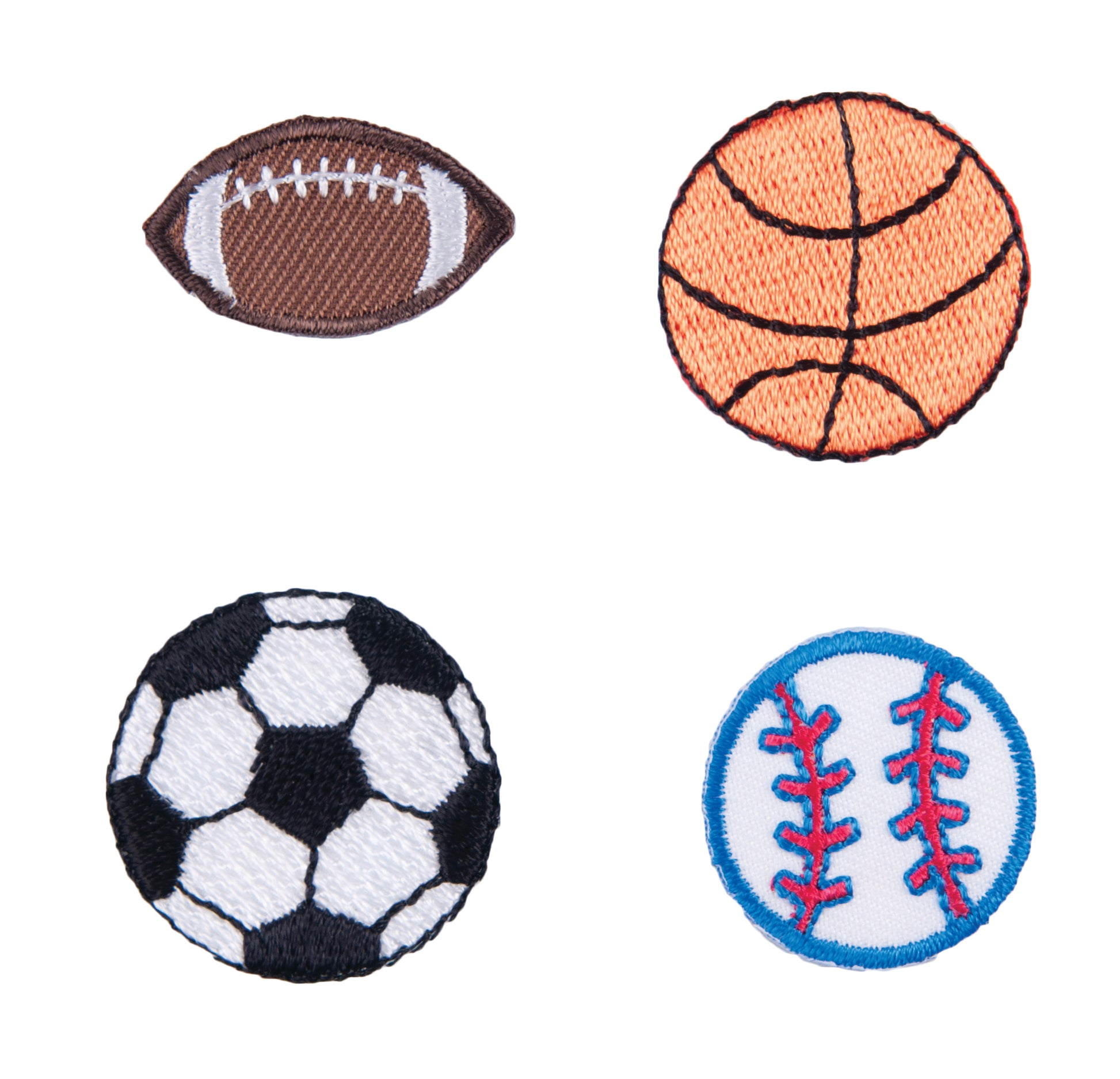 Sew On Motifs Lace Jeans Dresses Appliques Patches 3 cm -Different Sports Balls - Hobby & Crafts