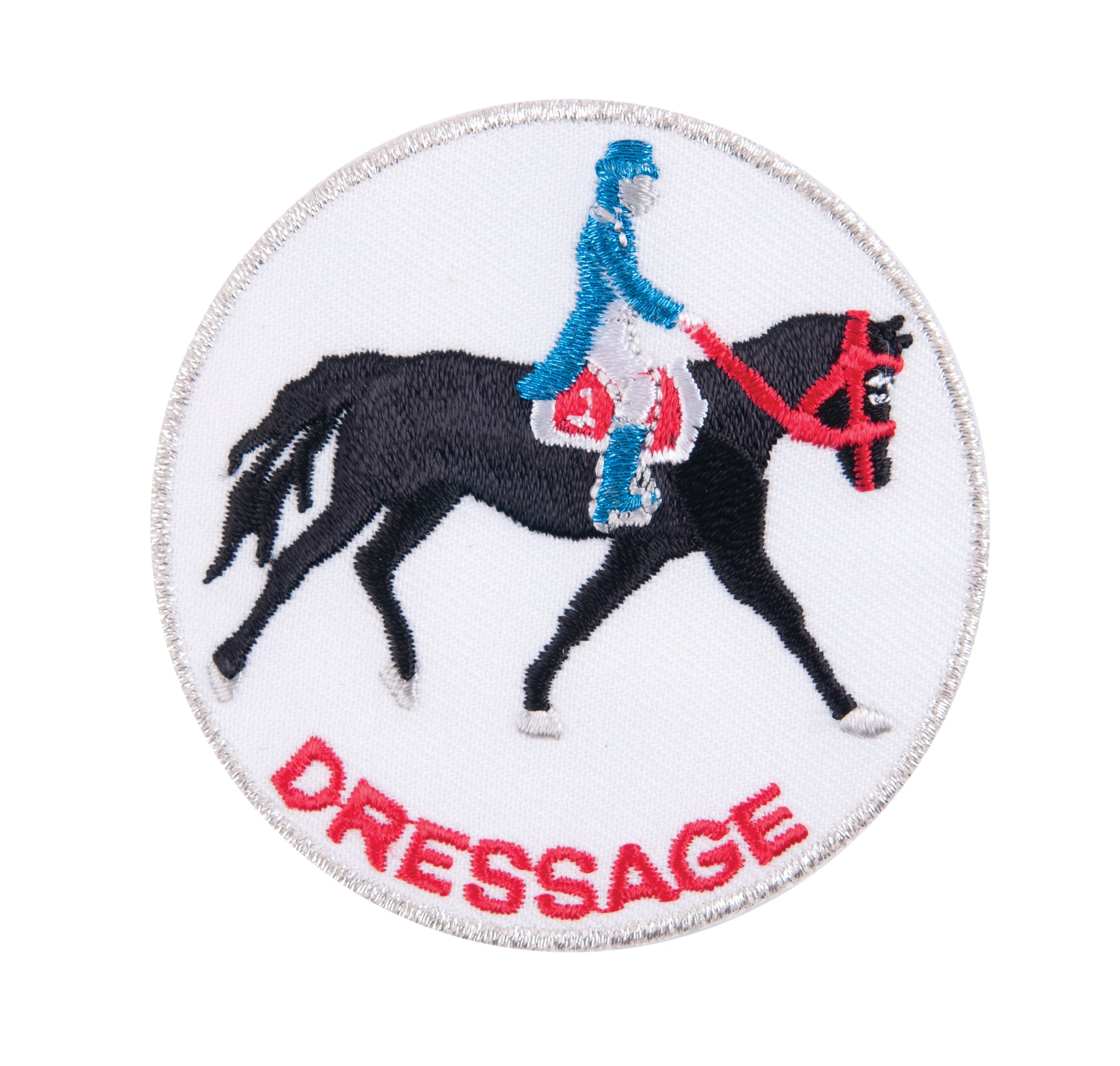Sew On Motifs Lace Jeans Dresses Garments Appliques Patches 6.2 cm -Jockey Badge - Hobby & Crafts