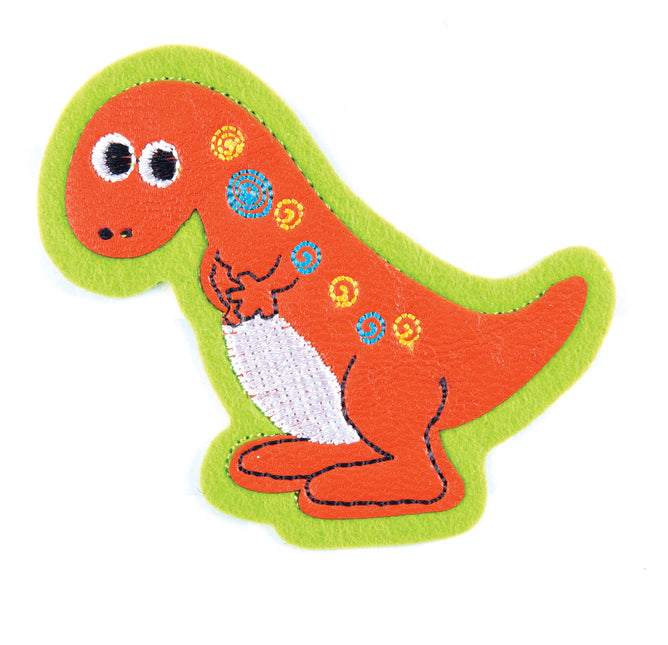 Sew On Motifs Lace Jeans Dresses Appliques Patches Craft 7 cm -Friendly Dinosaur - Hobby & Crafts