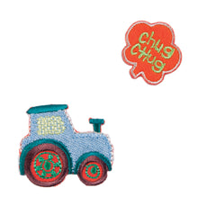 Sew On Motifs Lace Jeans Dresses Garments Appliques Patches -Chug Chug Tractor - Hobby & Crafts