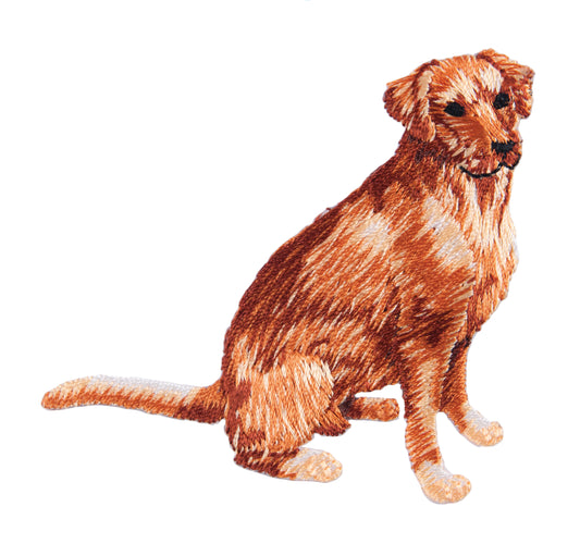 Sew On Motifs Lace Jeans Dresses Appliques Patches Craft 6.5cm -Golden Retriever - Hobby & Crafts
