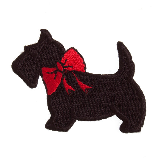 Sew On Motifs Lace Jeans Dresses Applique Patches 4.5cm -Scotty Dog - Hobby & Crafts
