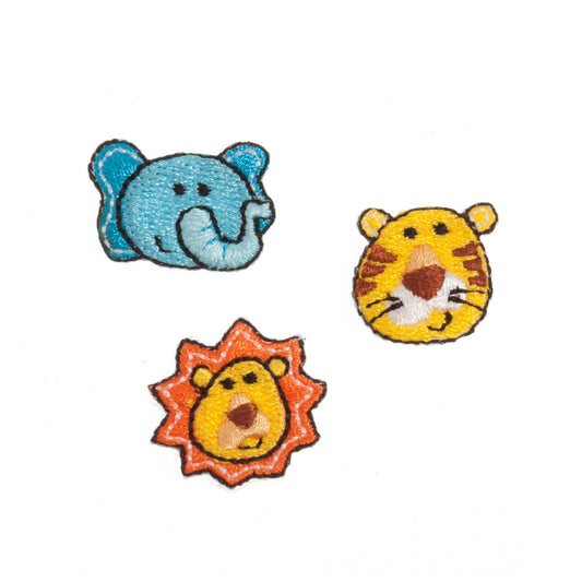 Sew On Motifs Lace Jeans Dresses Applique Patches Craft 2cm -Lion Tiger Elephant - Hobby & Crafts