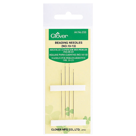 4 x Clover Hand Sewing Fabric Needles With Nickel Tip Beading Haberdashery - Hobby & Crafts