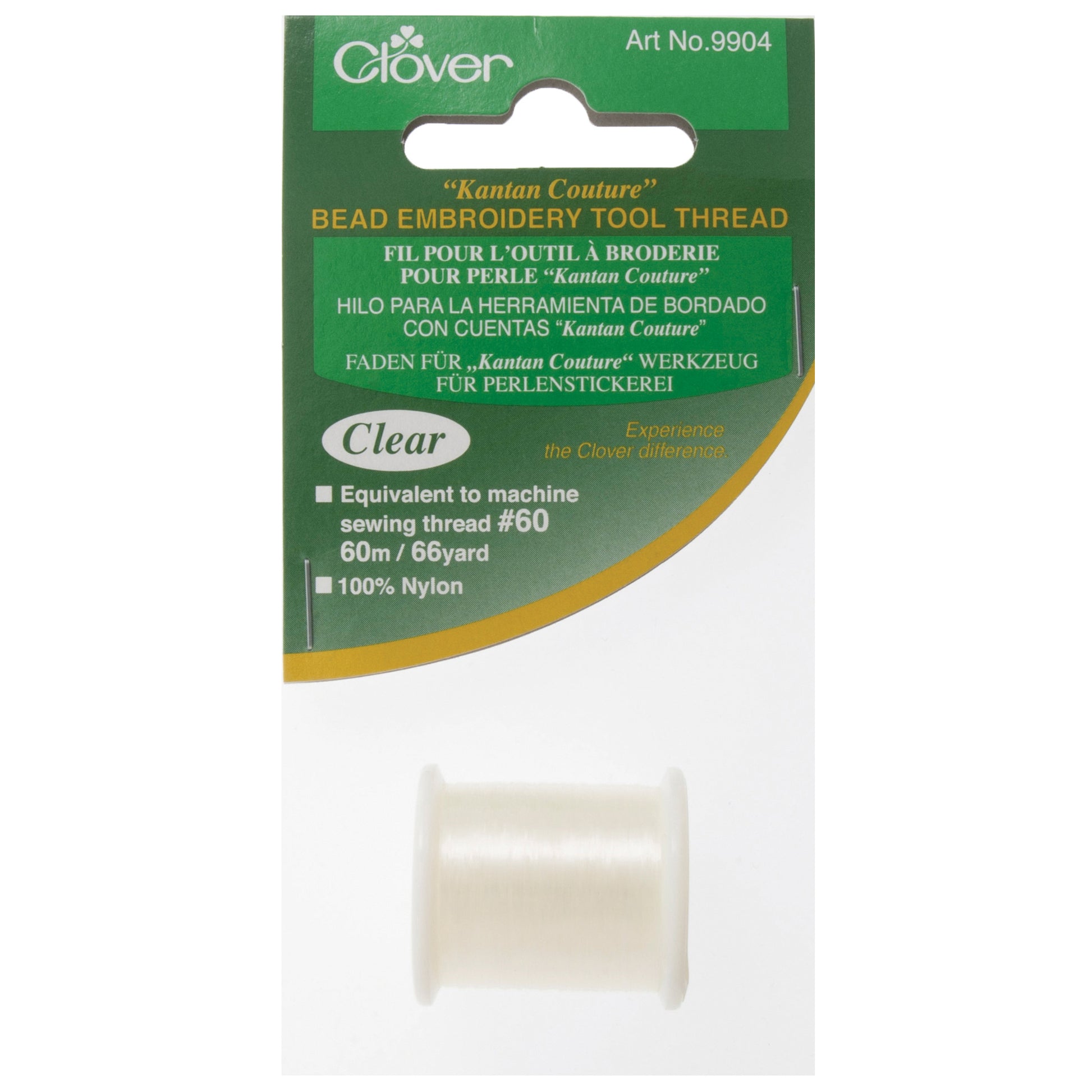 Clover White Colour Kantan Bead Couture Embroidery Tool Thread Stitching Sewing Knitting - Hobby & Crafts