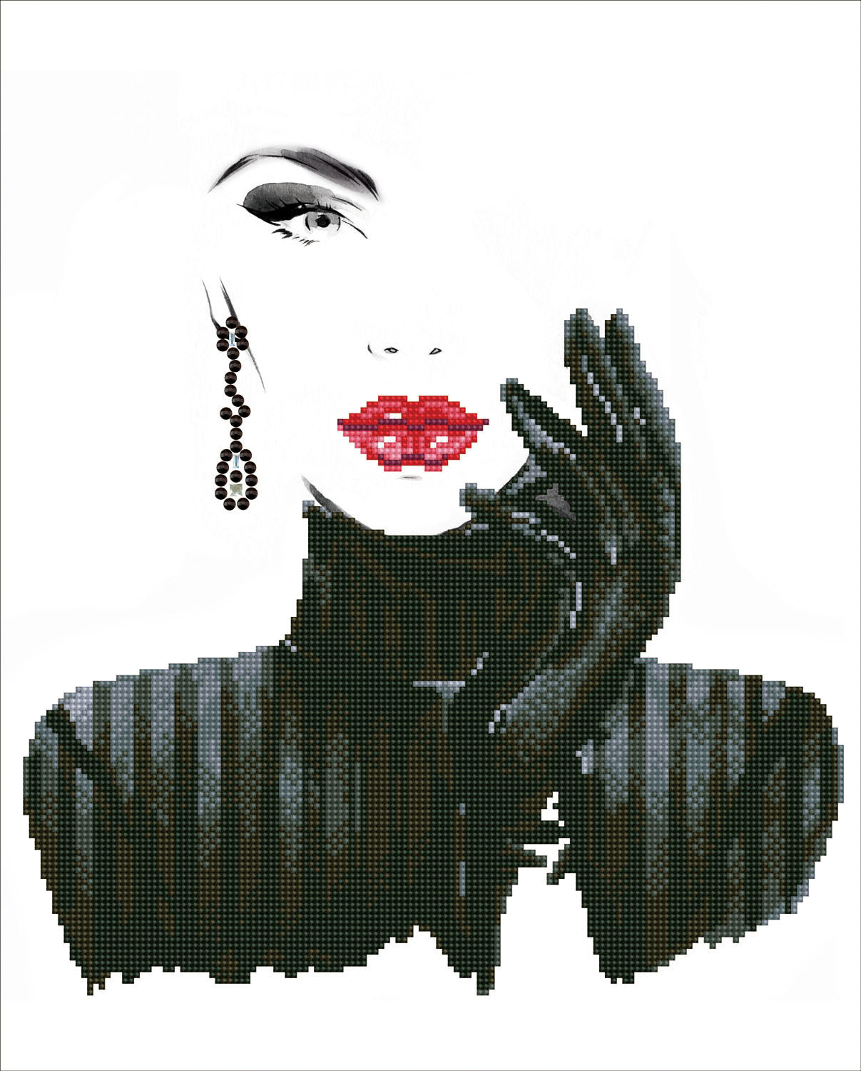 Diamond Dotz Printed Canvas Kit Fabric Needlecrafts 52cm x 42cm - Select Design